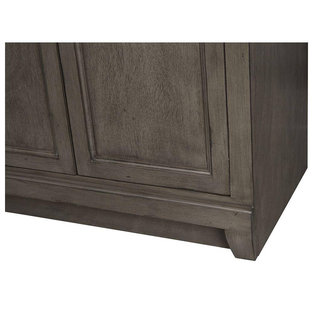 Home Decorators Collection Naples 36 in. W Bath Vanity Cabinet Only in Distressed Grey with Left Hand Drawers NADGA3621DL