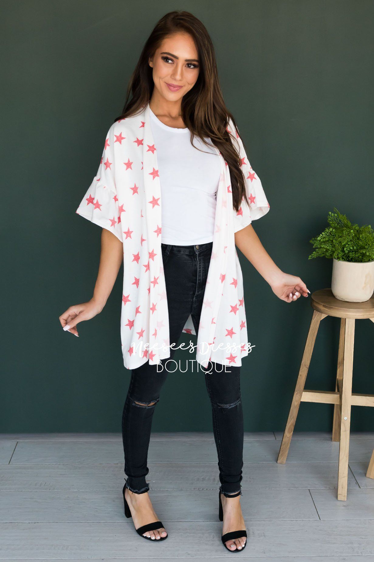 Star Spangled Modest Kimono