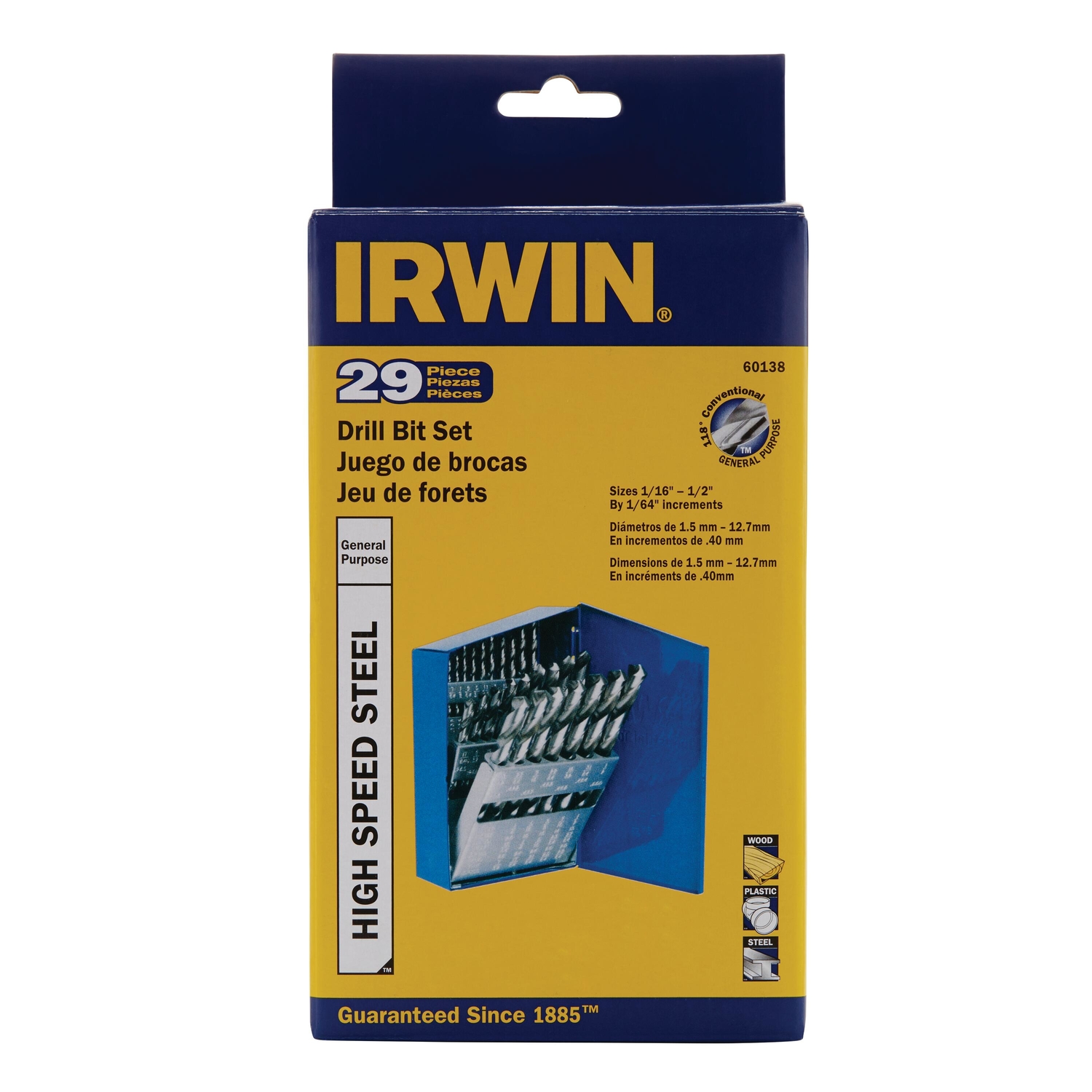 Irwin High Speed Steel Drill Bit Set 29 pc