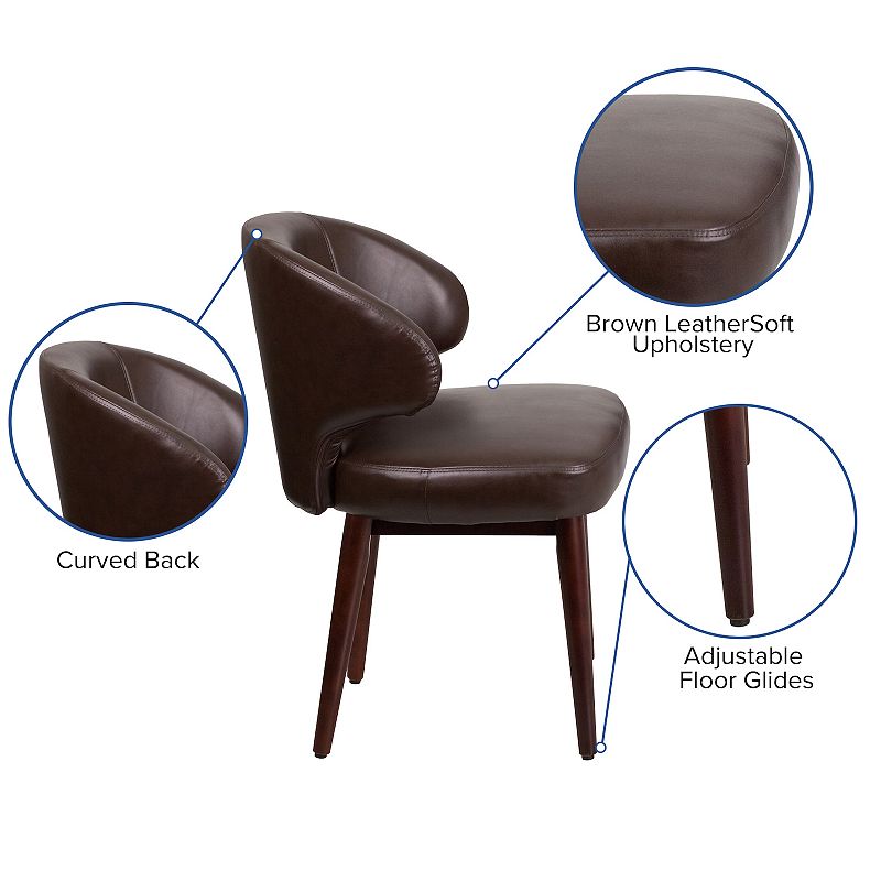 Flash Furniture Comfort Back Series LeatherSoft Side Reception Chair