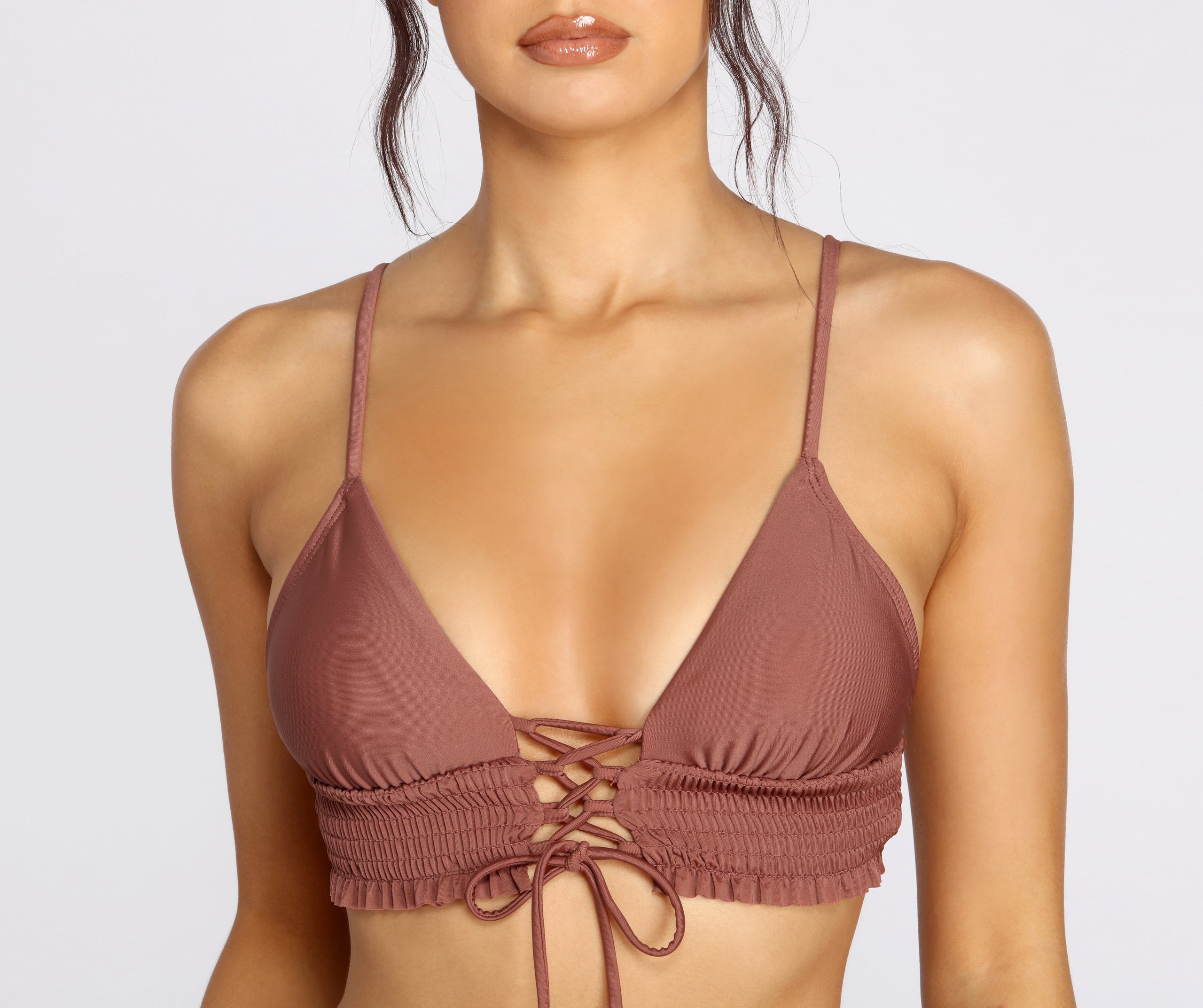 Soak Up The Sun Lace Up Swim Top