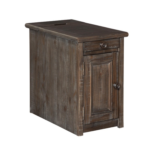 Wyndahl Rustic Brown Chair Side End Table