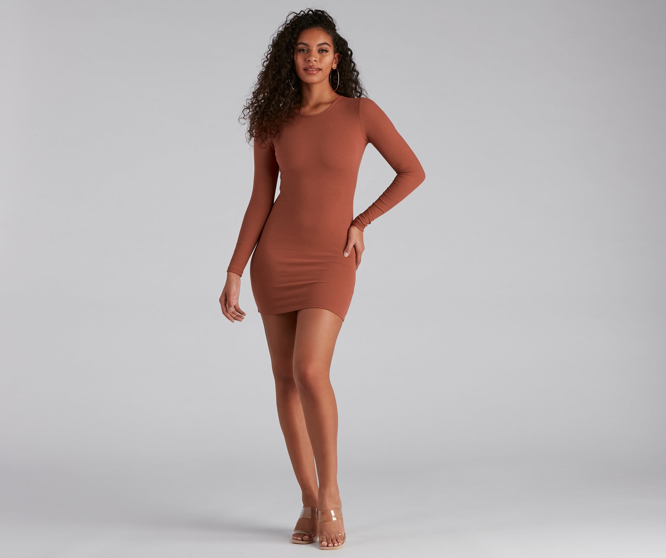 Everyday Perfection Ribbed Knit Mini Dress