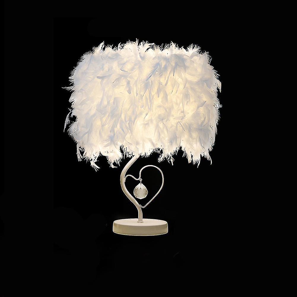 White Feather Table Lamp Night Bedside Light