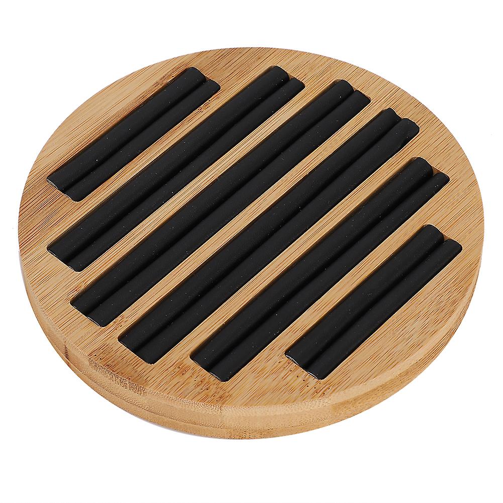 Bamboo Round Rings Holder Tray Showing Plate Jewelry Organizer Display For Store Shop