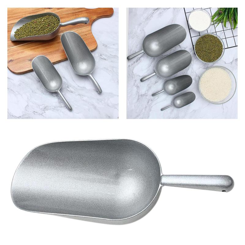 Feeding Shovel Thicken Aluminum Alloy Soil Scoop Heavy Duty Hand Shovel Filling Spoon for Gardening Agriculture with Comfort