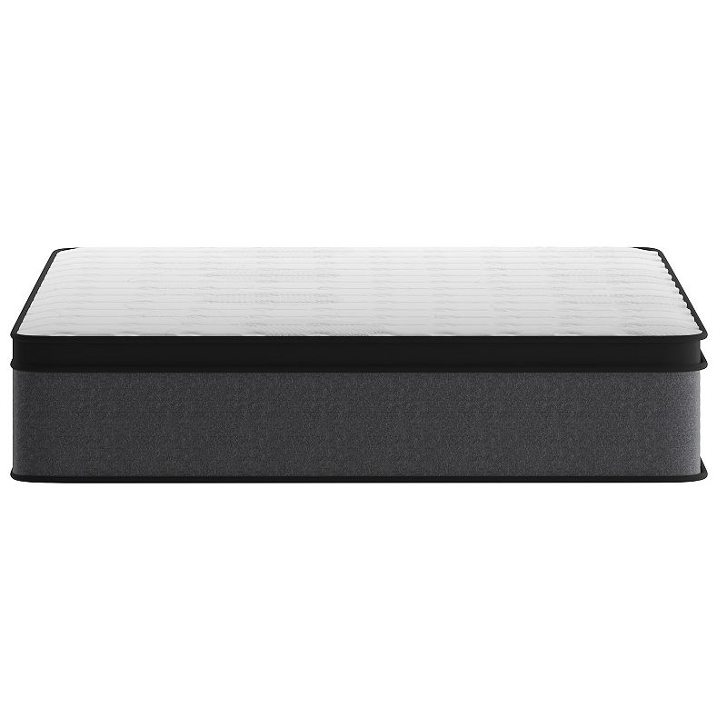 Merrick Lane Lofton Supportive Hybrid Pocket Spring and Foam Euro Top Mattress in a Box