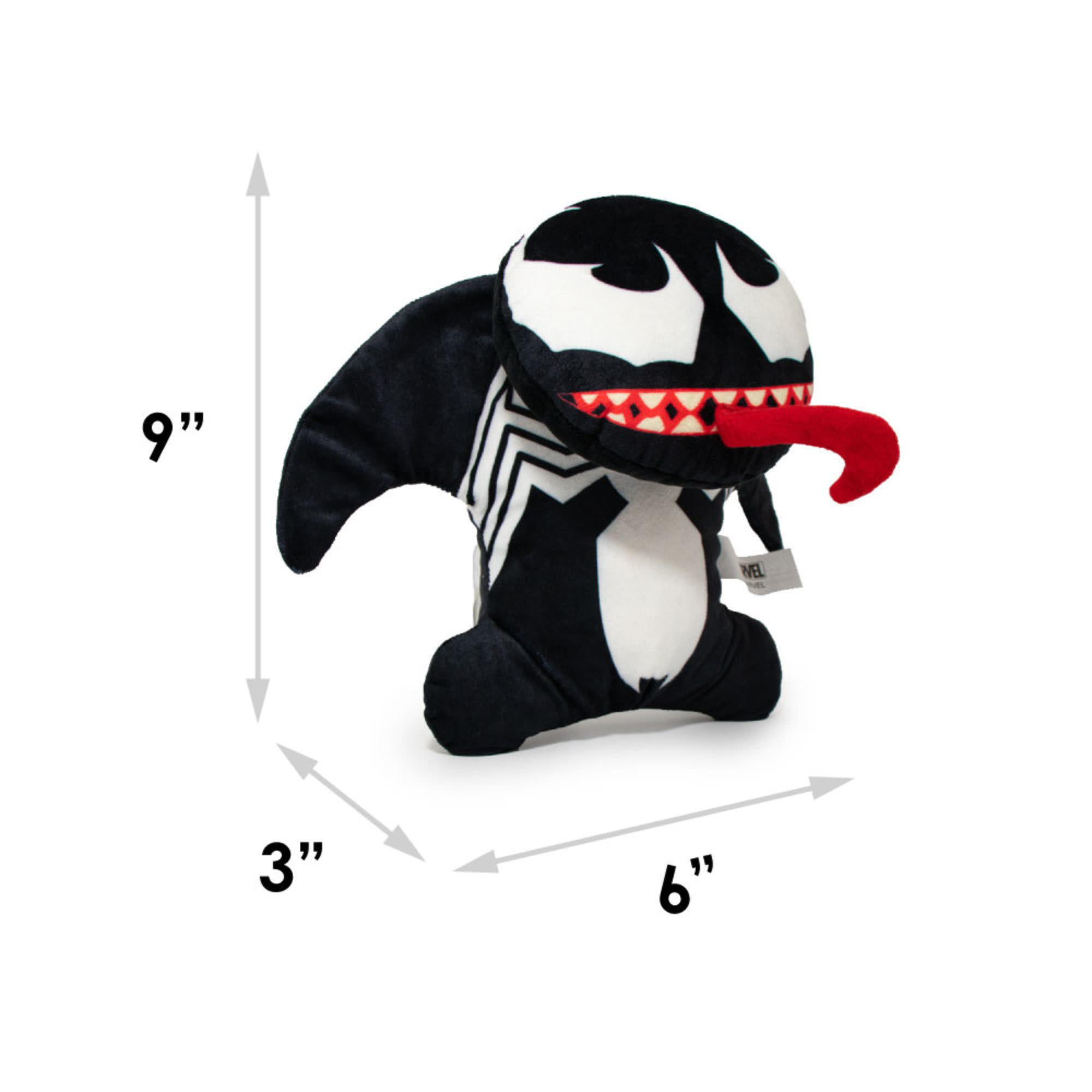 Buckle-Down Marvel Venom Kawaii Standing Pose Plush Squeaker Dog Toy， Medium