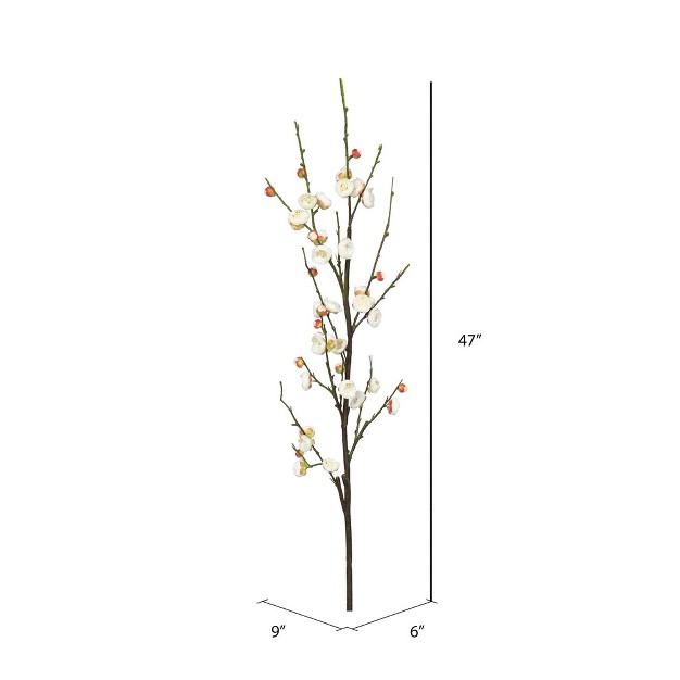 Artificial Plum Blossom Stem Cream Vickerman