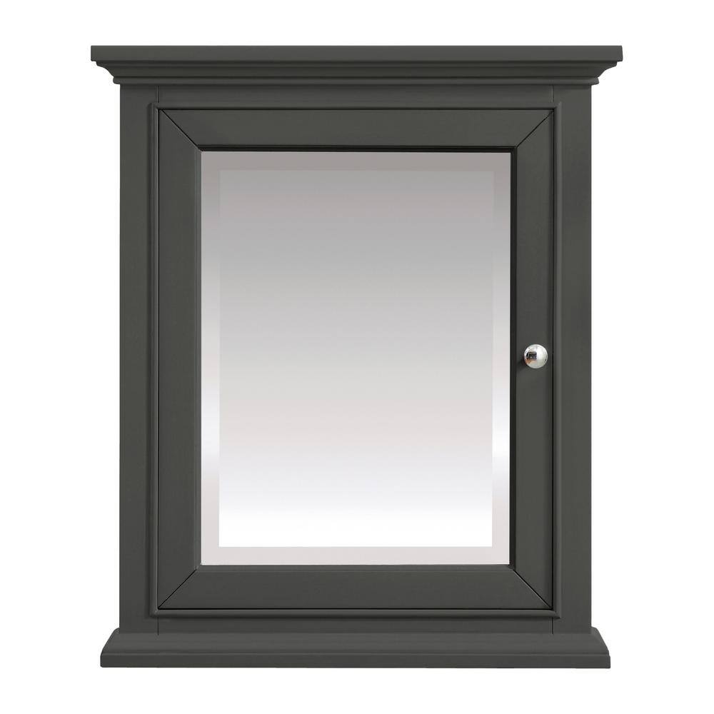 Home Decorators Collection Windlowe 24 in. x 28 in. Surface-Mount Medicine Cabinet in Gray 15101-MC24-GR