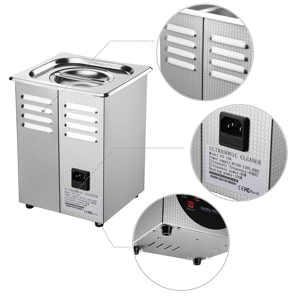 Yescom 2L Jewellery Lab Digital Ultrasonic Cleaner Machine