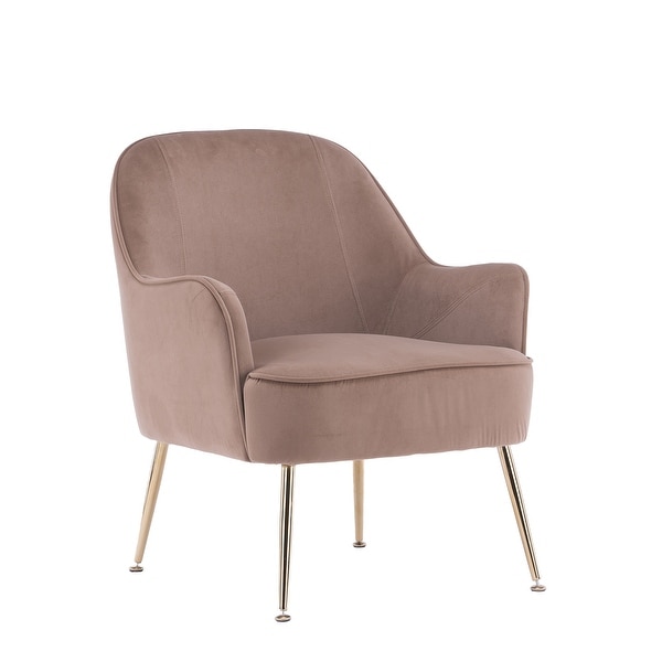 Modern Velvet Fabric Material Accent Chair