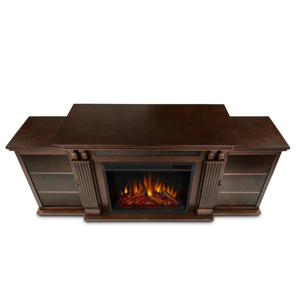 Real Flame Calie Entertainment 67 in. Media Console Electric Fireplace TV Stand in Dark Espresso 7720E-DE