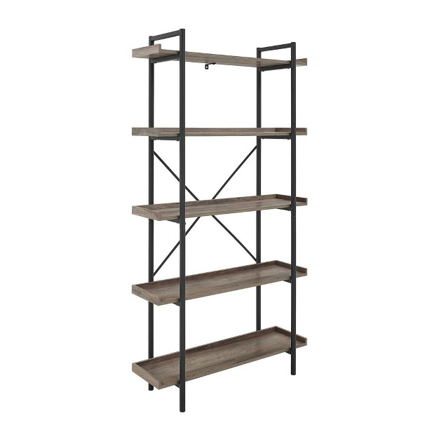 5 Tray Shelf Urban Pipe X Back Bookshelf Saracina Home