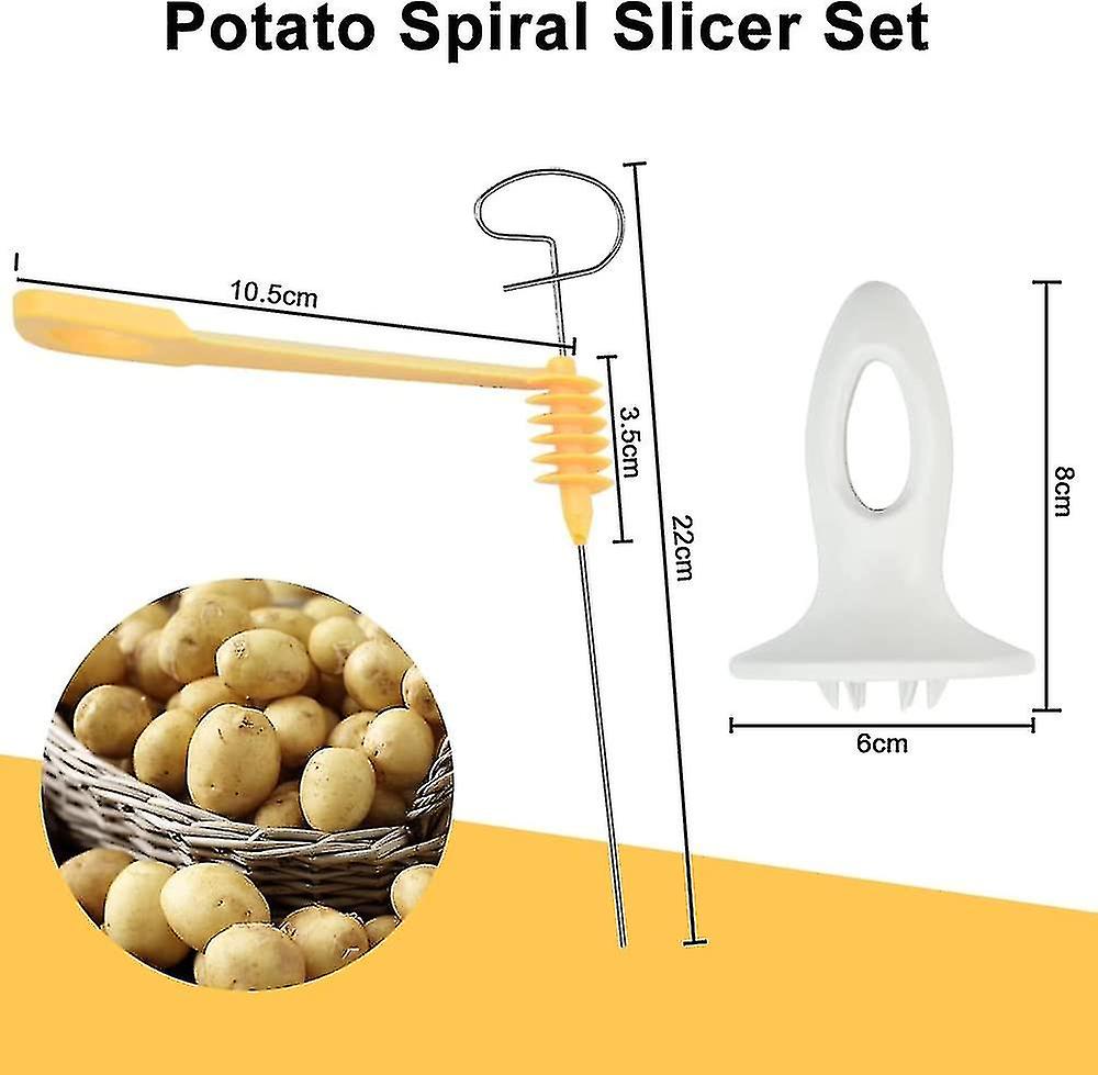 Spiral Potato Slicer Potato Cutter Spiral Tornado Potato Slicer For Potato Tower， Bbq， Party， Kitchen