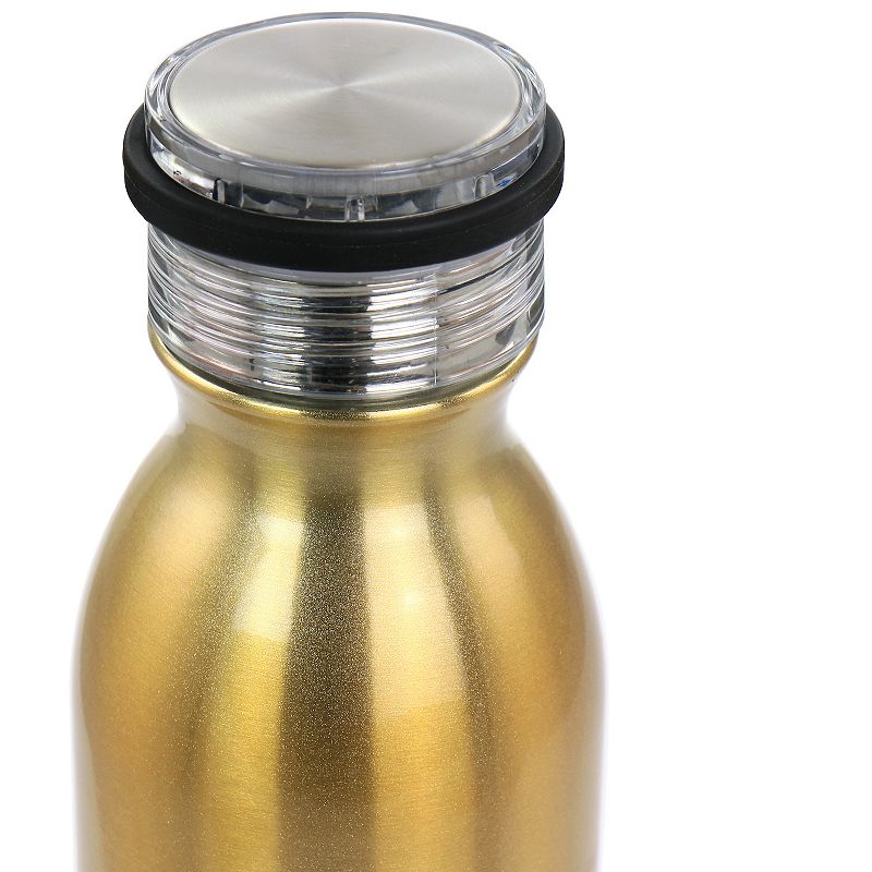 WAO 20 Ounce Stainless Steel Insulated Thermal Bottle with Lid in Dark Gold