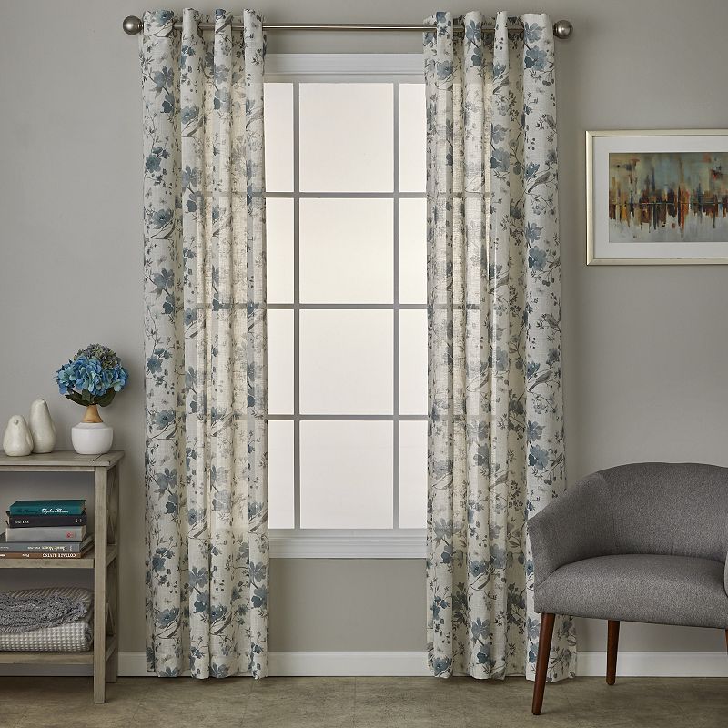 SKL Home Shelby Floral 1-panel Window Curtain