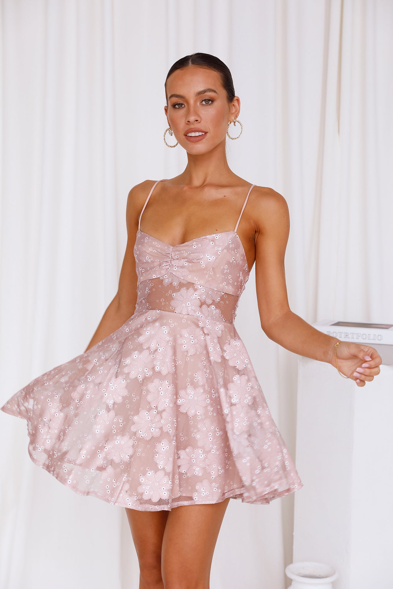 Sweet Ivy Dress Blush