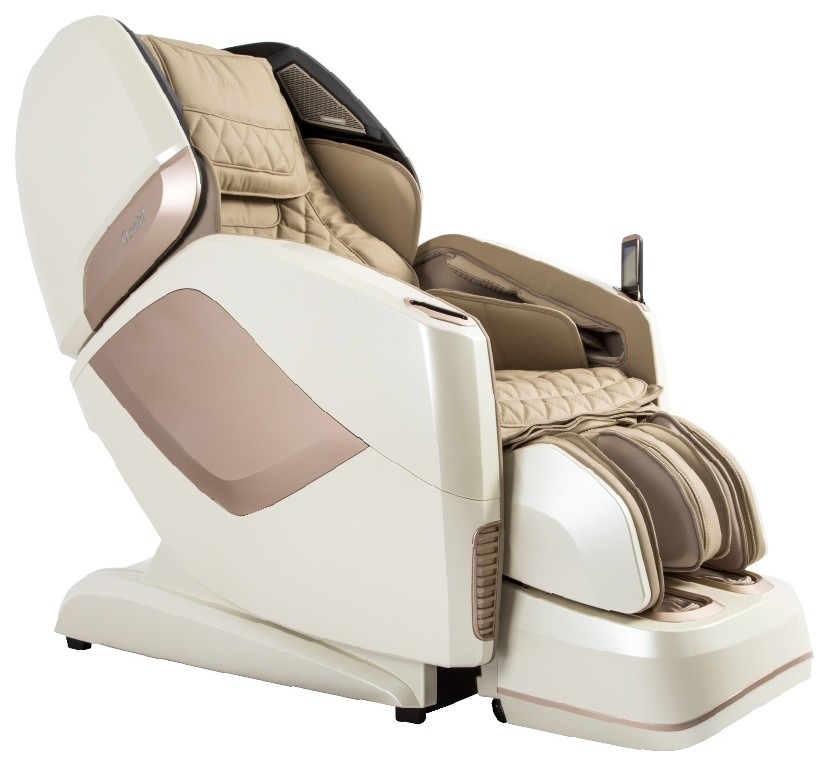 Osaki OS Pro Maestro 4D L Track Massage Chair With Foot Roller  Beige   Contemporary   Massage Chairs   by easymassagechair  Houzz