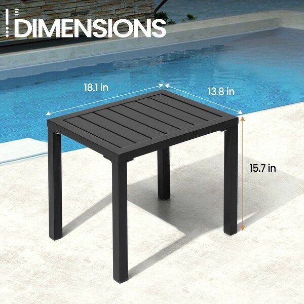 VredHom Outdoor Aluminum Patio Side Table