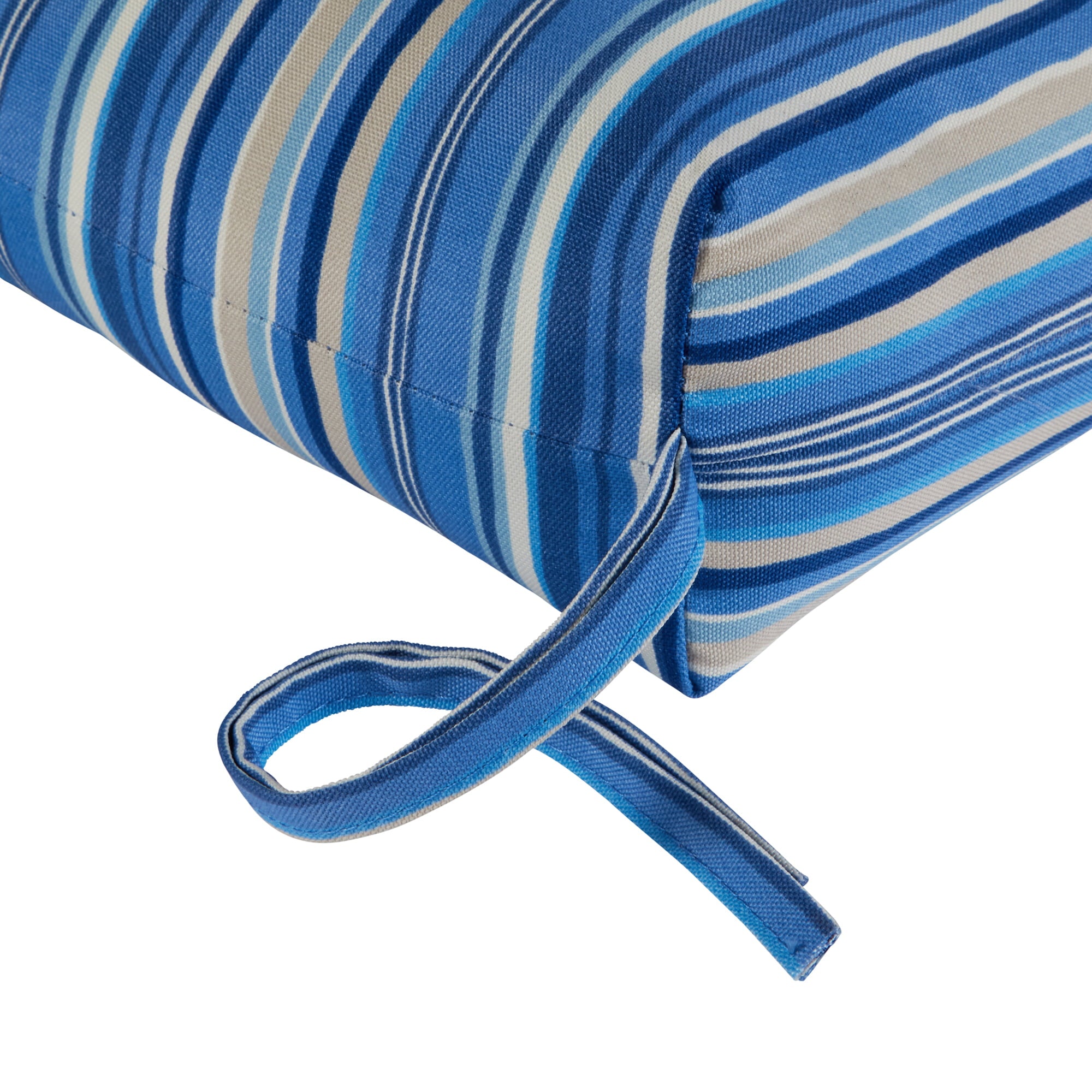 Greendale Home Fashions Sapphire Stripe 44 x 22 in. Outdoor High Back Chair Cushion