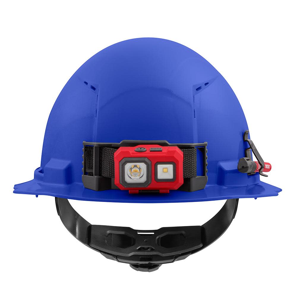 Milwaukee Blue Full Brim Vented Hard Hat with 4pt Ratcheting Suspension Type 1 Class C