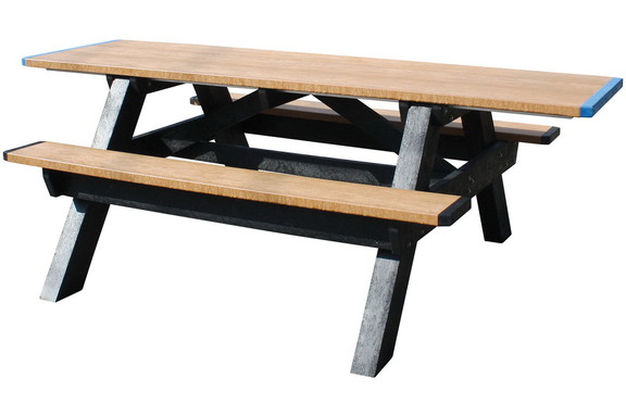 Vestil PT PAF 2896 BKCD ADA picnic table poly afra...