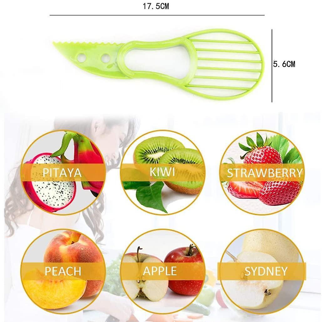 3pcs Pp Plastic Avocado Knife， Avocado Cutting Knife， Fruit Cutter， Avocado Slicer， Stone Removal And Pulp Separator