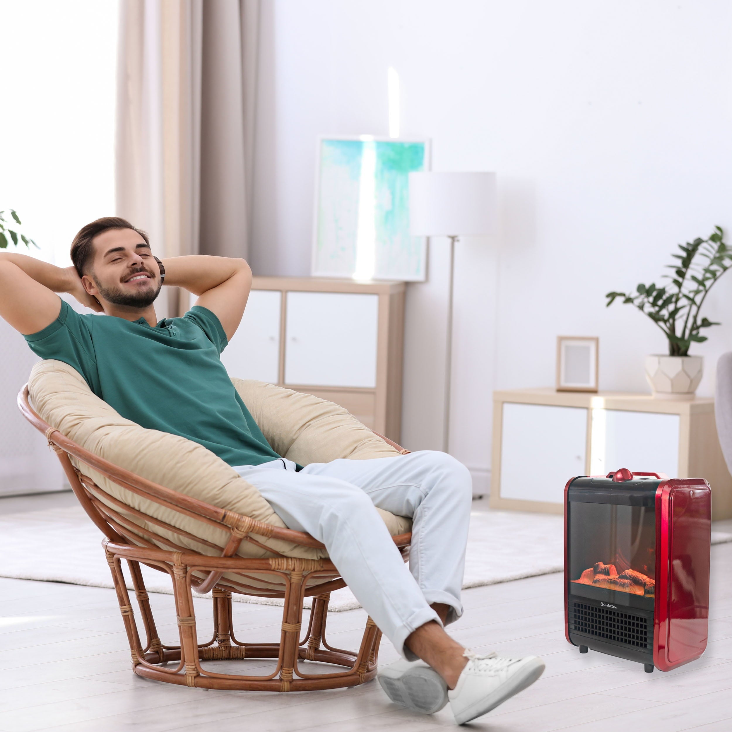 Comfort Zone Mini Electric Fireplace HBCCZFP1