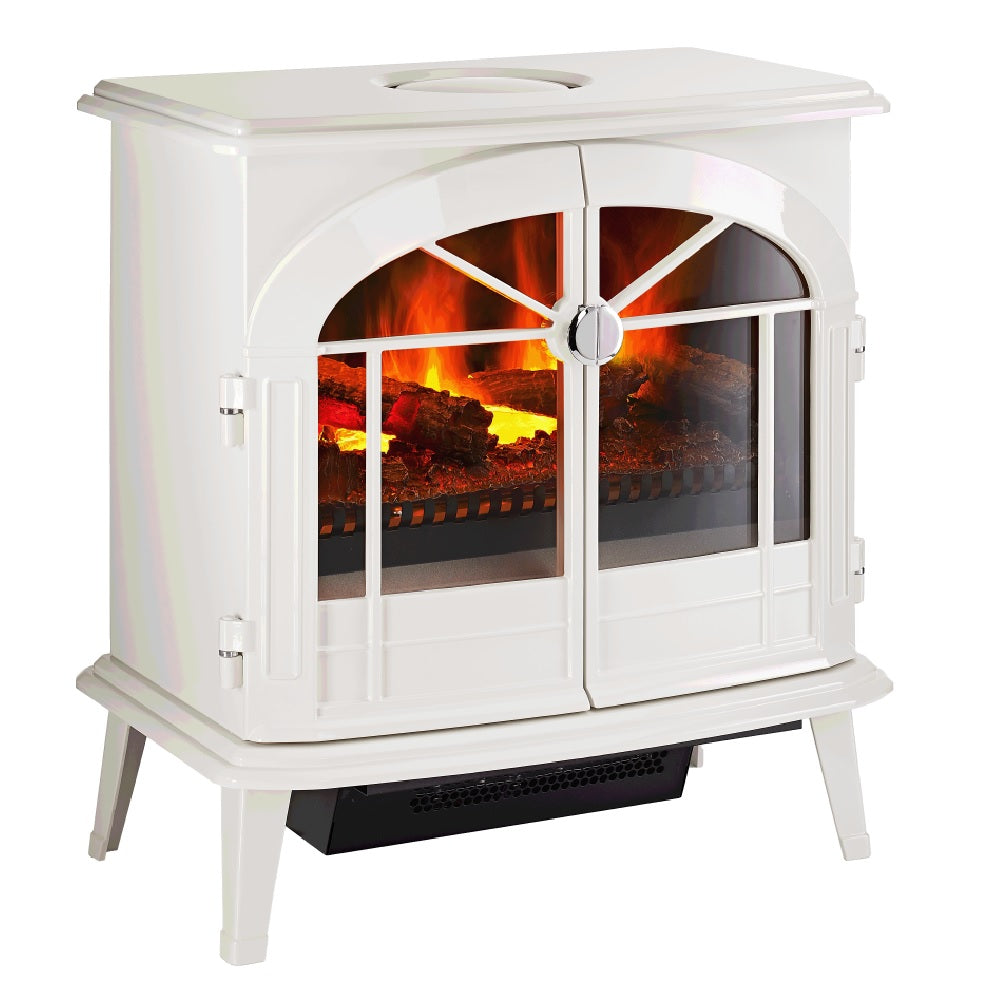 Dimplex MRB20 Meribel Creamy White Cast Iron Optimyst Electric Stove 2kW