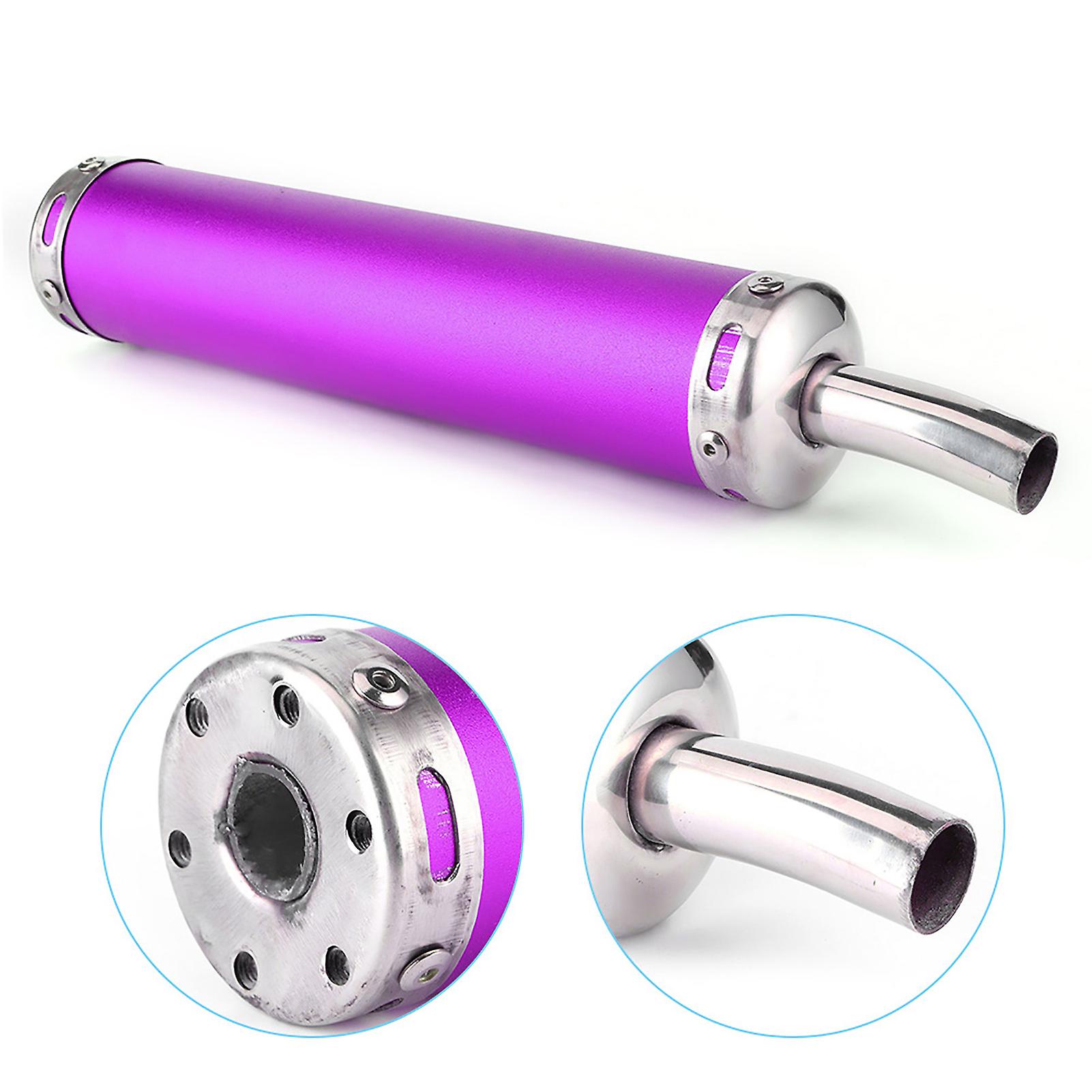 Stainless Steel Exhaust Muffler Silencer 20mm/0.8in Modified Parts For 2 Stroke Motorcyclepurple