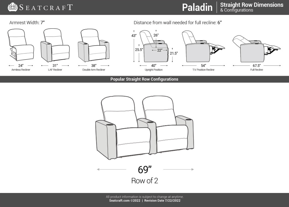 Seatcraft Paladin Home Theater Seating   Contemporary   Theater Seating   by Stargate Cinema  Houzz