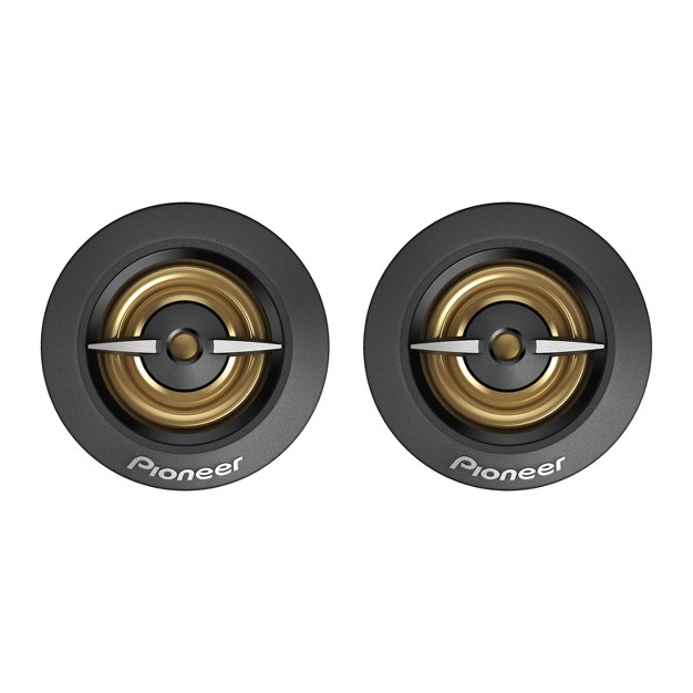 Pioneer Ts a301tw 3 4 in 450 watt max power Component Tweeters Black And Gold 2 Pack