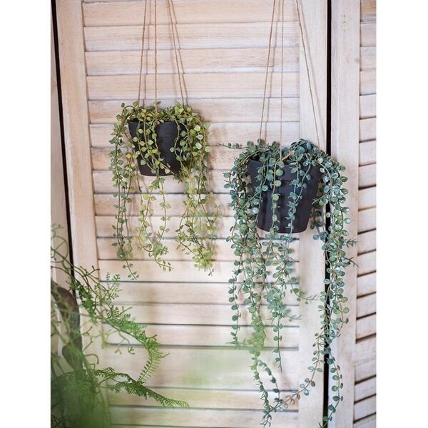 RusticReach Hanging Faux Ceropegia Vine in Pot