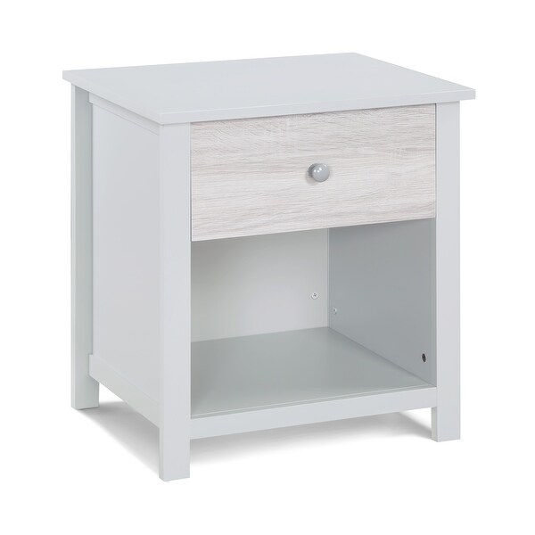 Modern Rectangle Bedside Furniture Night Stand， End Table with with Drawer andStorage Shelf for Bedroom Living Room Office Lounge - - 37955959