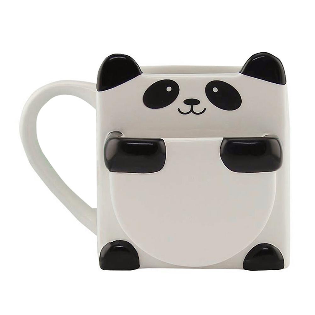 Panda Coffee Cup With Biscuit Stand Holder Ceramic Cups Panda Coffee Cup Home Office