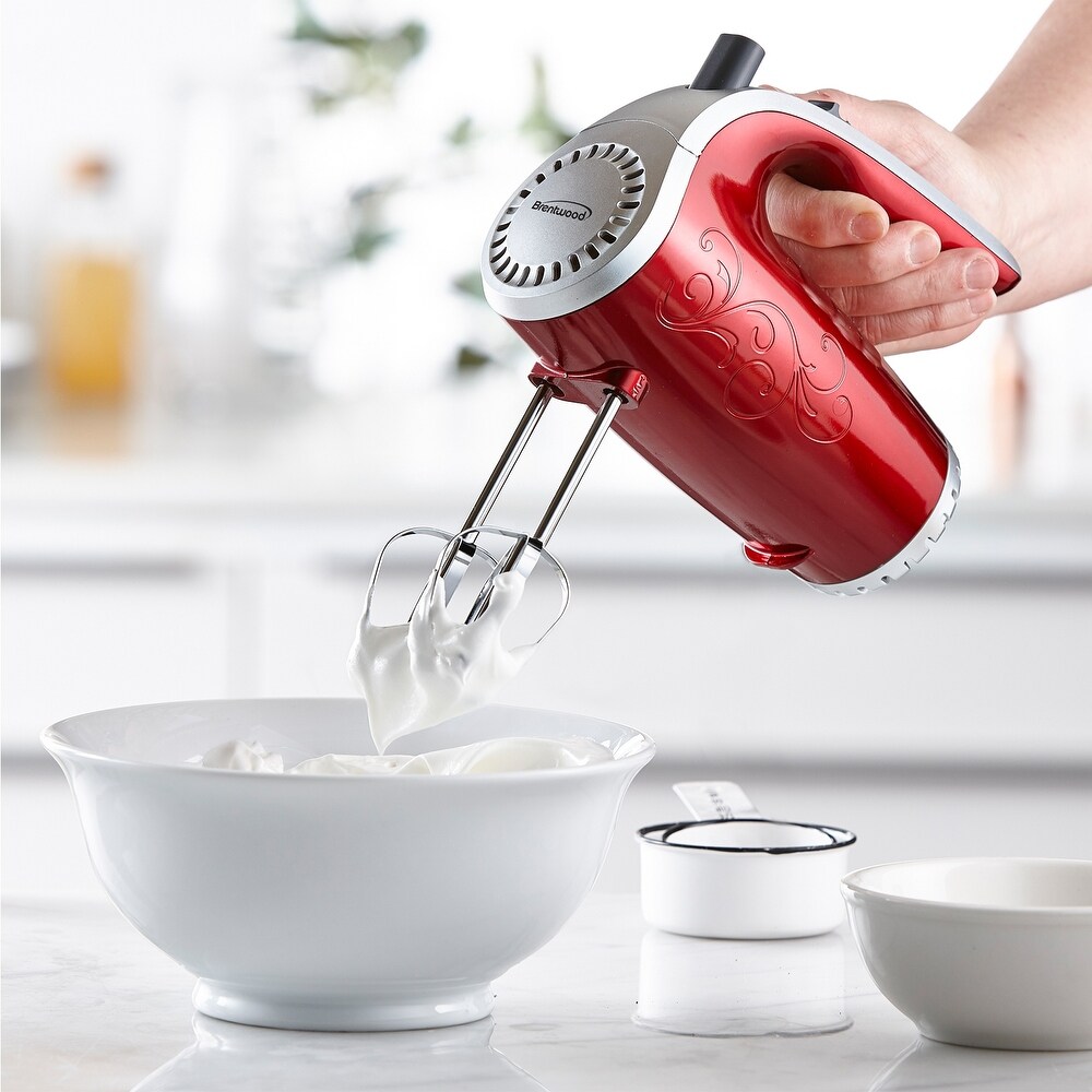 5 Speed Hand Mixer in Red