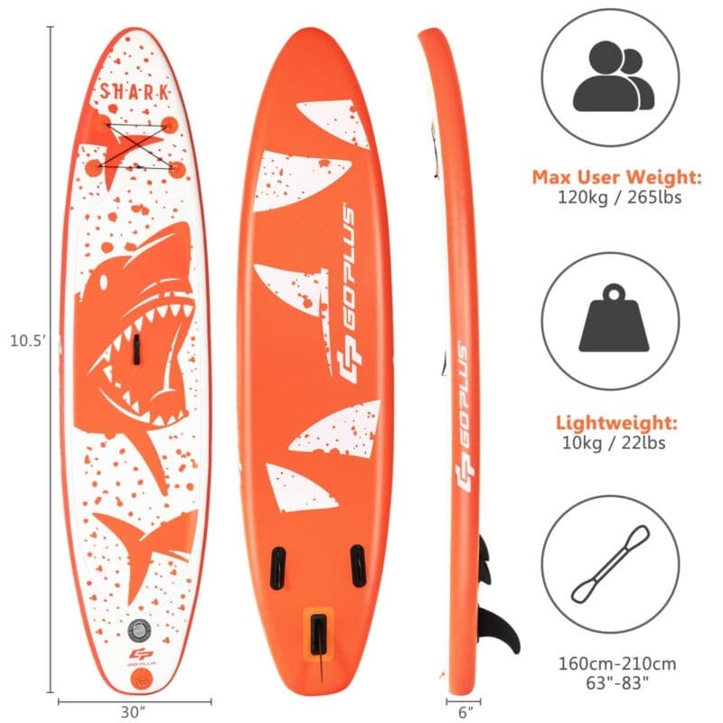 11 Ft Inflatable Stand up Paddle Board with Backpack Aluminum Paddle Pump