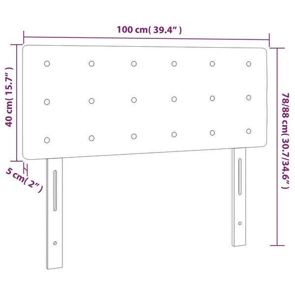 vidaXL LED Headboard Dark/light Gray 39.4