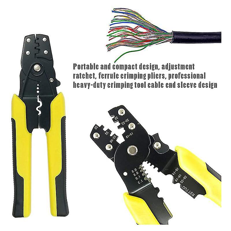 1 Pcs Crimp Tool Crimper Plier Wire Crimpers Adjustable Crimping Range For Cutting And Pressing Cab