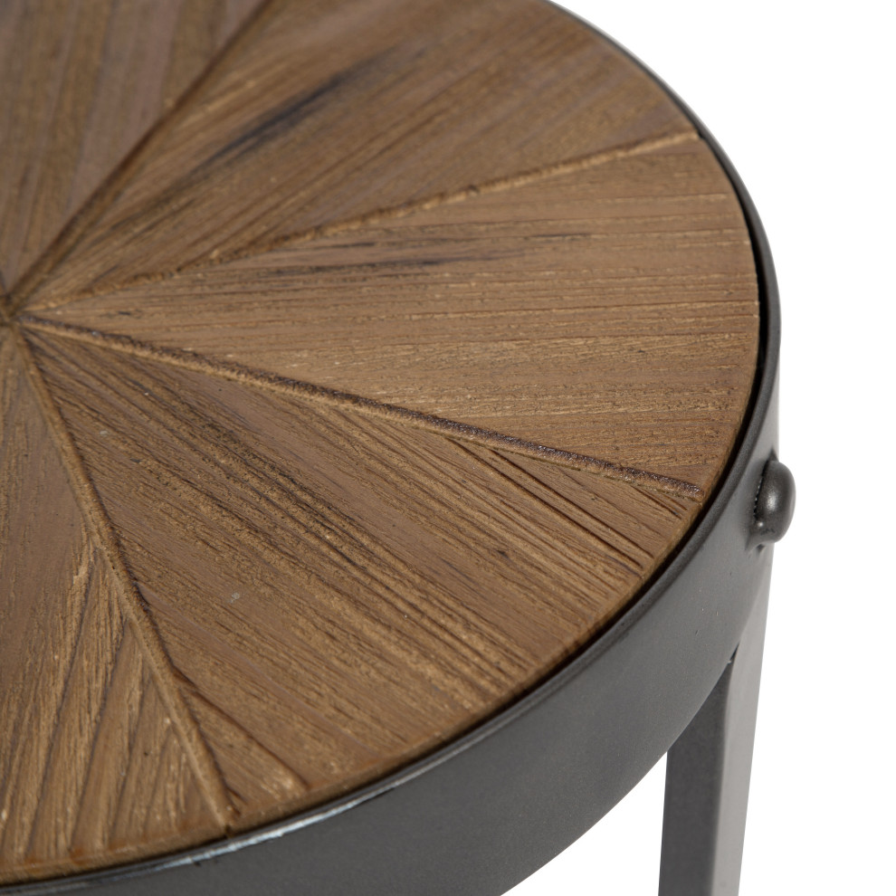 Gerhardt Round Drink Table   Industrial   Side Tables And End Tables   by Uniek Inc.  Houzz