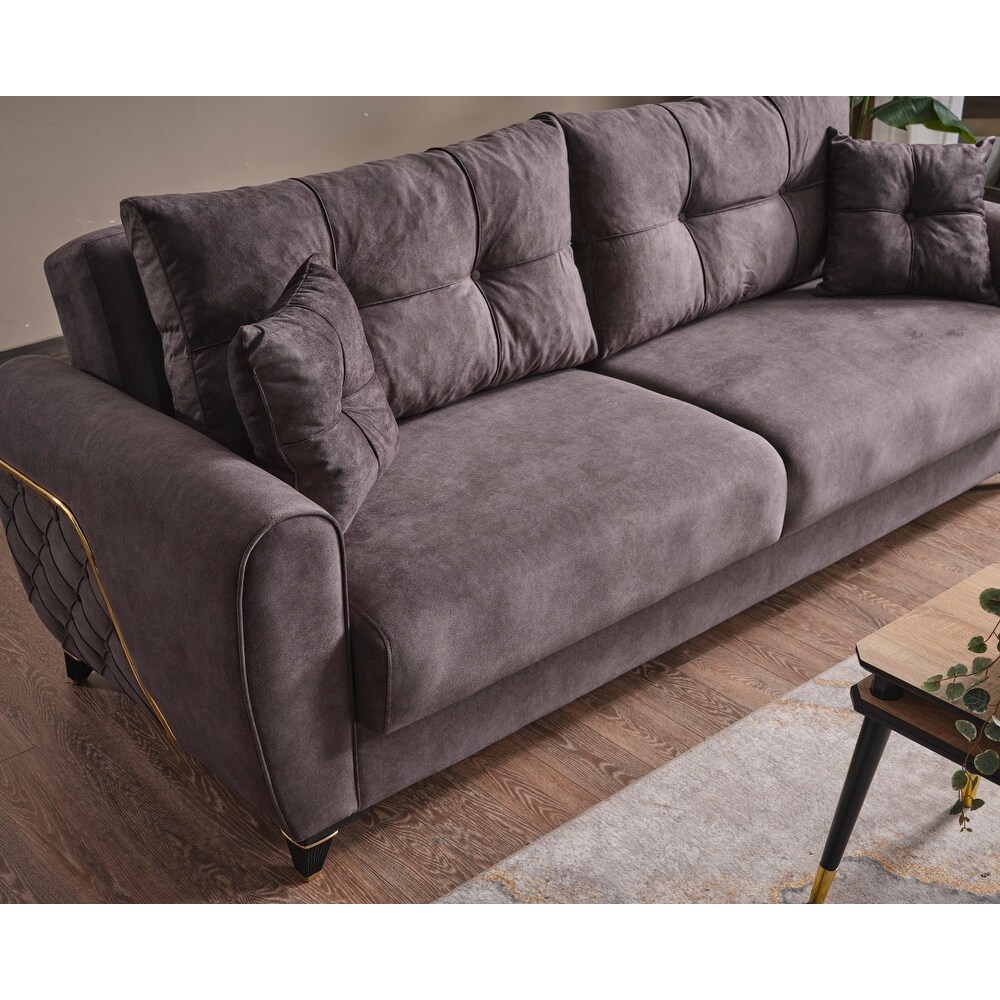 Muhsin Modern One Sofa One Chair Living Room Set