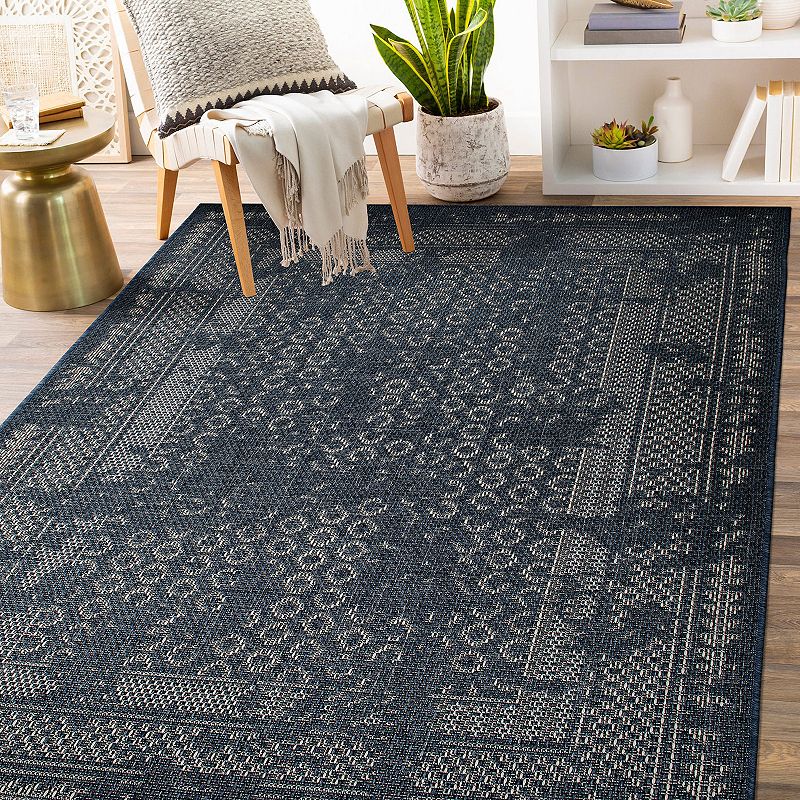 World Rug Gallery Bohemian Border Indoor Outdoor Area Rug