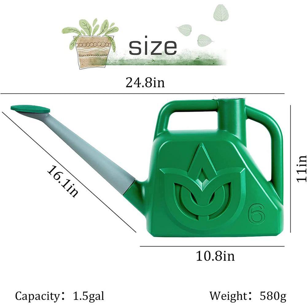 Cubilan Watering Can Outdoor Plant Lightweight Deluxe 1.5 Gal. Plastic 6 l Resin Water Cans B097R75F29