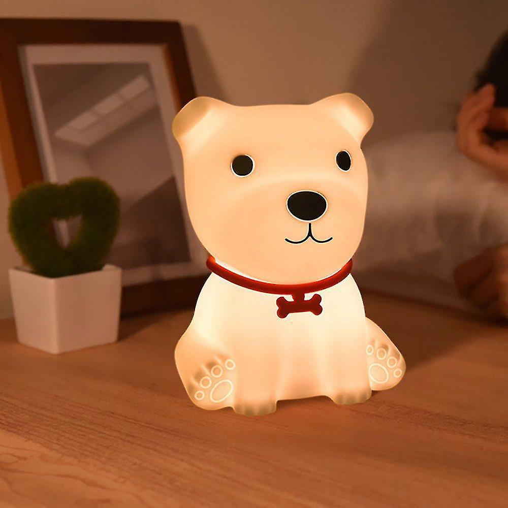 Dog Night Light Kids Kawaii Silicone Night Light Baby 7 Dimming Touch Nursing Light With Usb Chargin