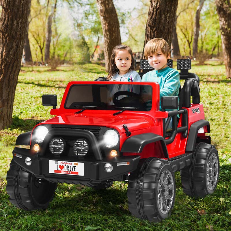 2-Seater Kids Ride on Truck, 12V Battery Electric Toddler Motorized Vehicles Riding Toy Car with Remote Control