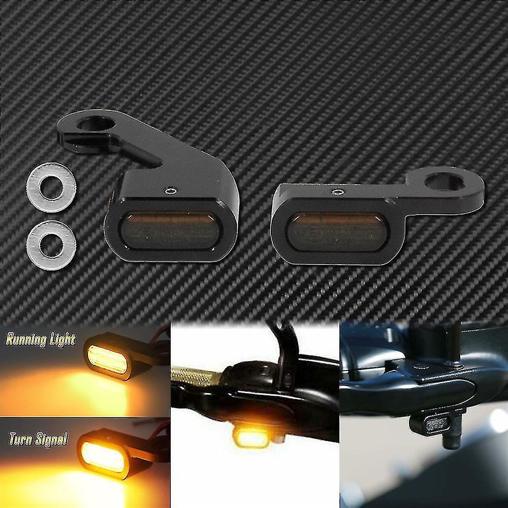 Motorcycle Amber Led Mini Turn Signal Indicator Running Light Lamp For Harley Touring Electra Glide 09-17 Softail Slim Fls 15-20