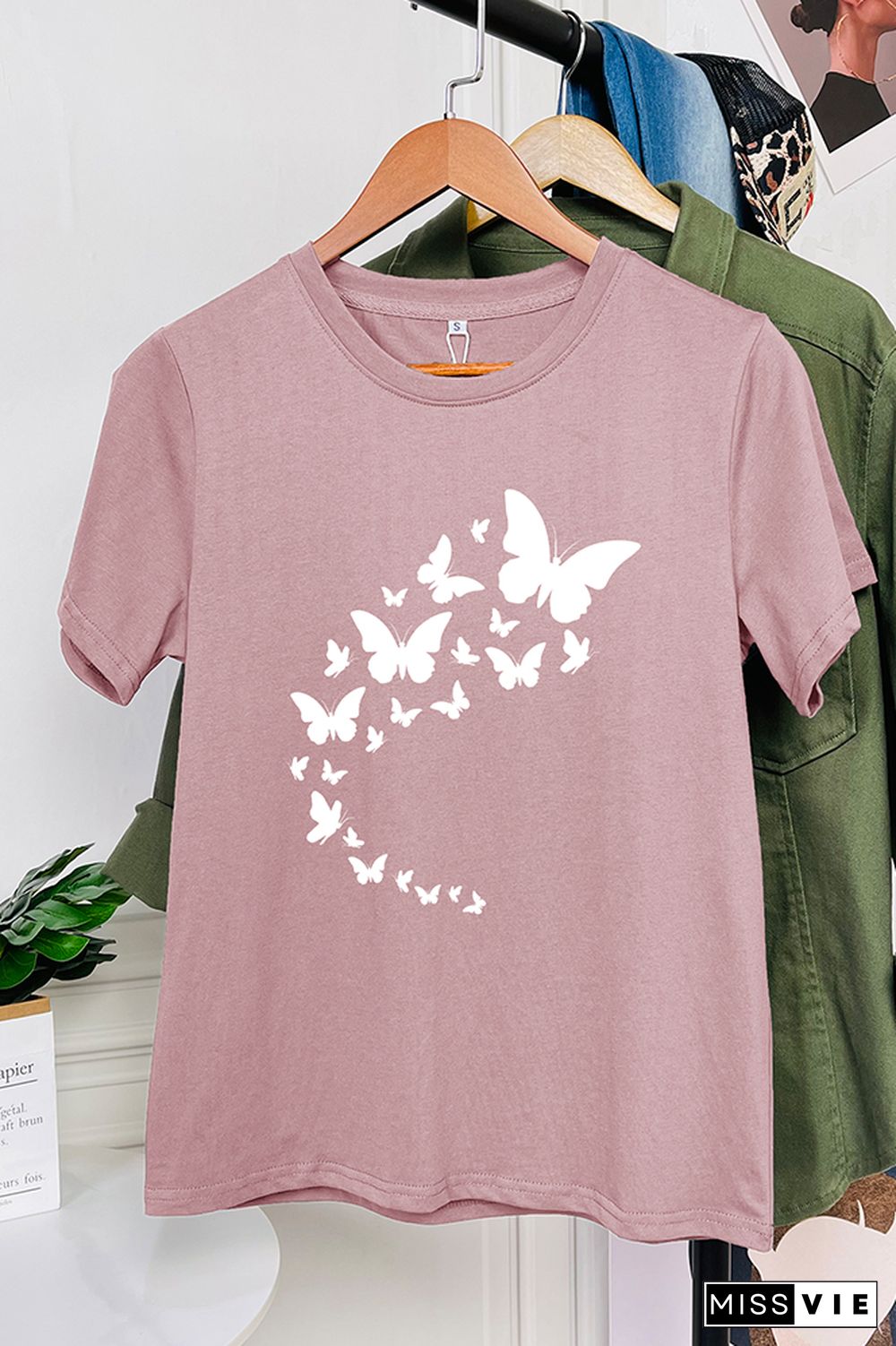 Flying Butterflies Graphic T-Shirt Wholesale