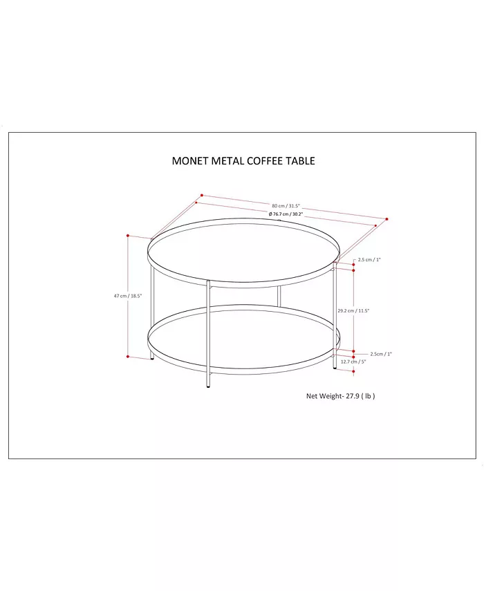 Simpli Home Monet Coffee Table