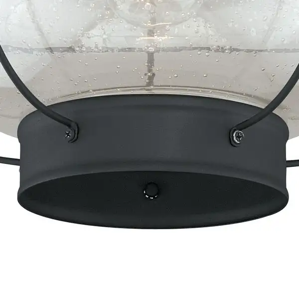 Chatham Coastal Black Semi-Flush Mount Ceiling Light - 13-in W x 12-in H x 13-in D